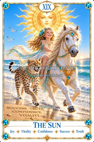 The Sun from the Hitchcock Tarot Cards